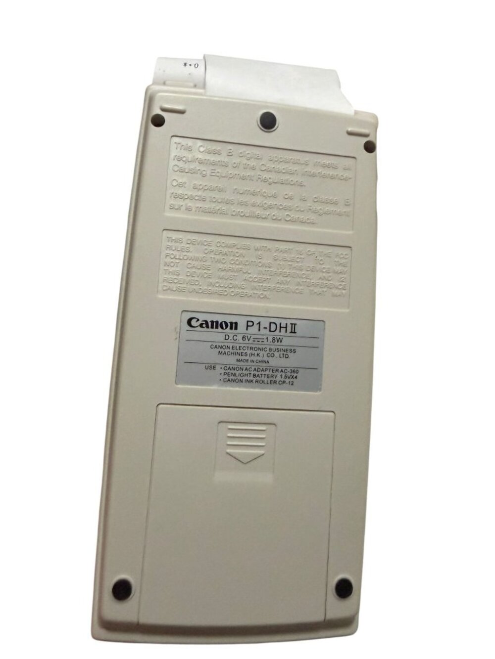 Canon P1-DH II Palm Size 12-Digit Printing Calculator Adapter Included Works - Picture 11 of 14